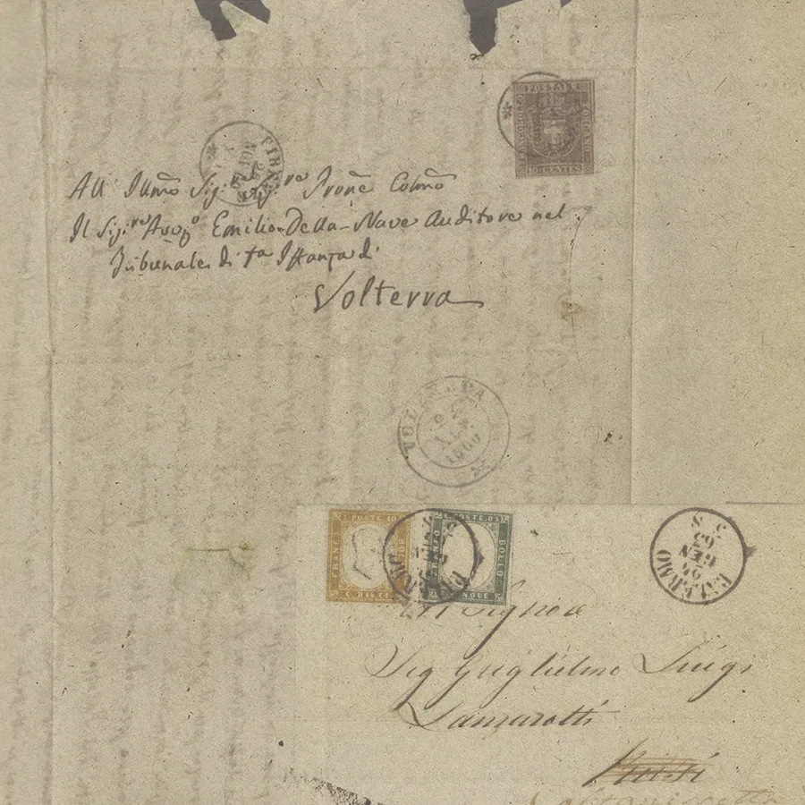 An old handwritten letter with postmarks