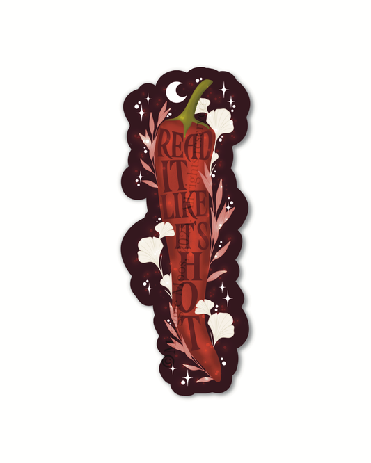 Read It Like It's Hot Pepper Die-Cut Bookmark